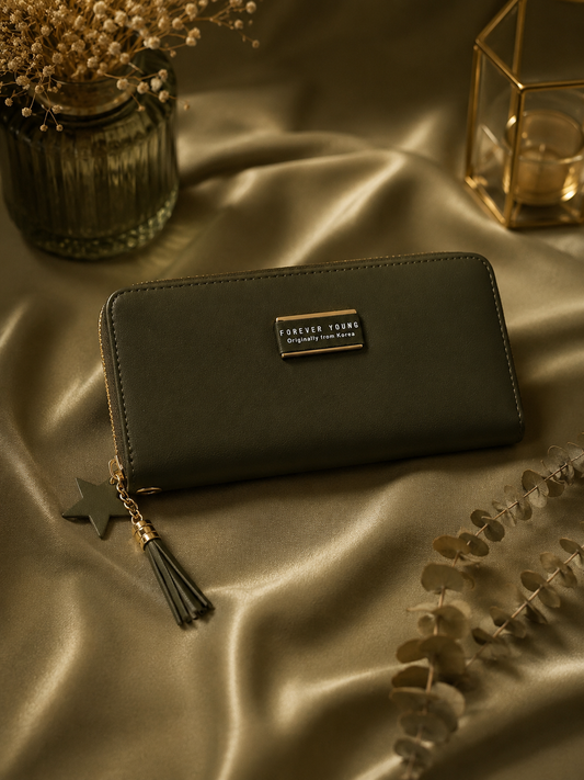Women's look zip wallet set