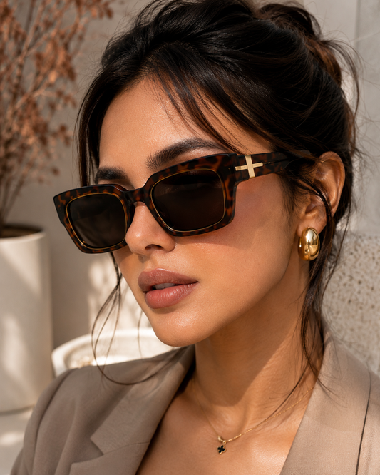 Luxury Tortoiseshell Square Sunglasses for Women