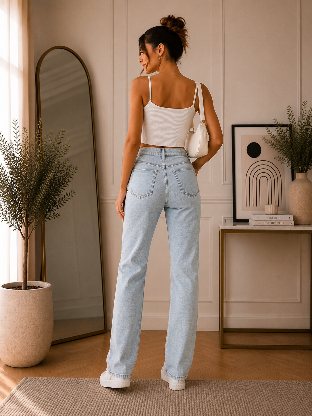Women’s Light Blue Wide Leg Jeans
