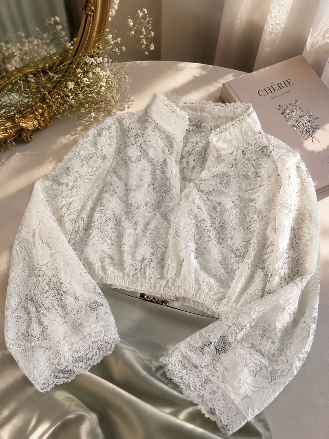 Elegant White Lace Blouse for Women | Basma Styles