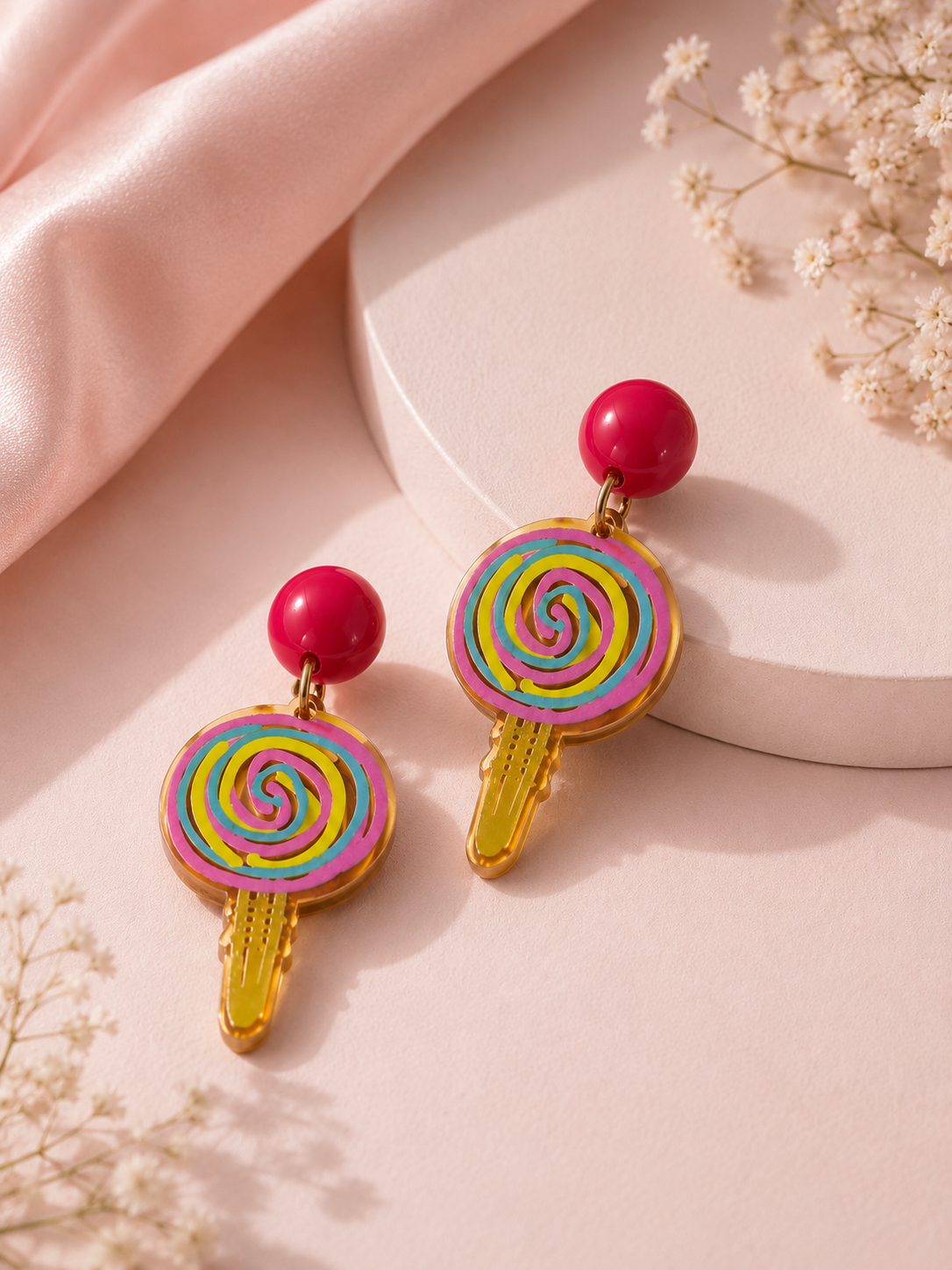 Women's Colorful Lollipop Drop Earrings