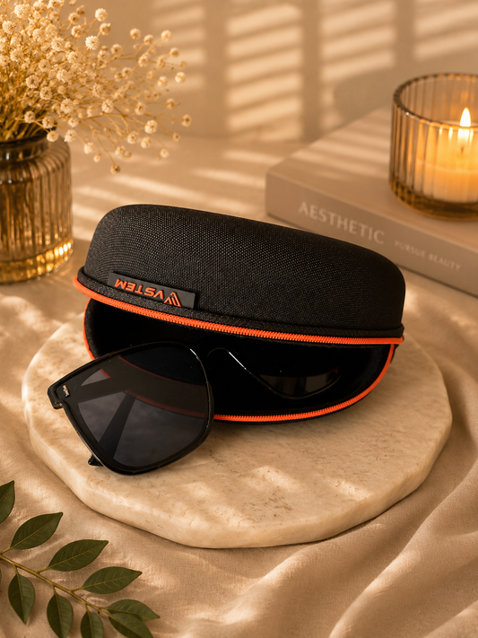 Luxury Oversized Square Sunglasses for Women – Black Frame
