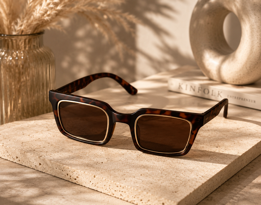 Luxury Tortoiseshell Square Sunglasses for Women