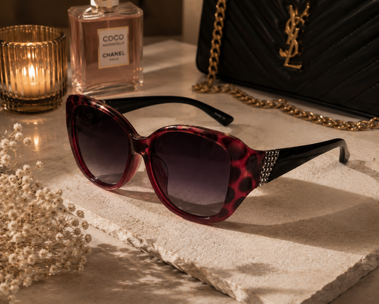 Luxury Oversized Gradient Sunglasses for Women – Red Tortoise Frame