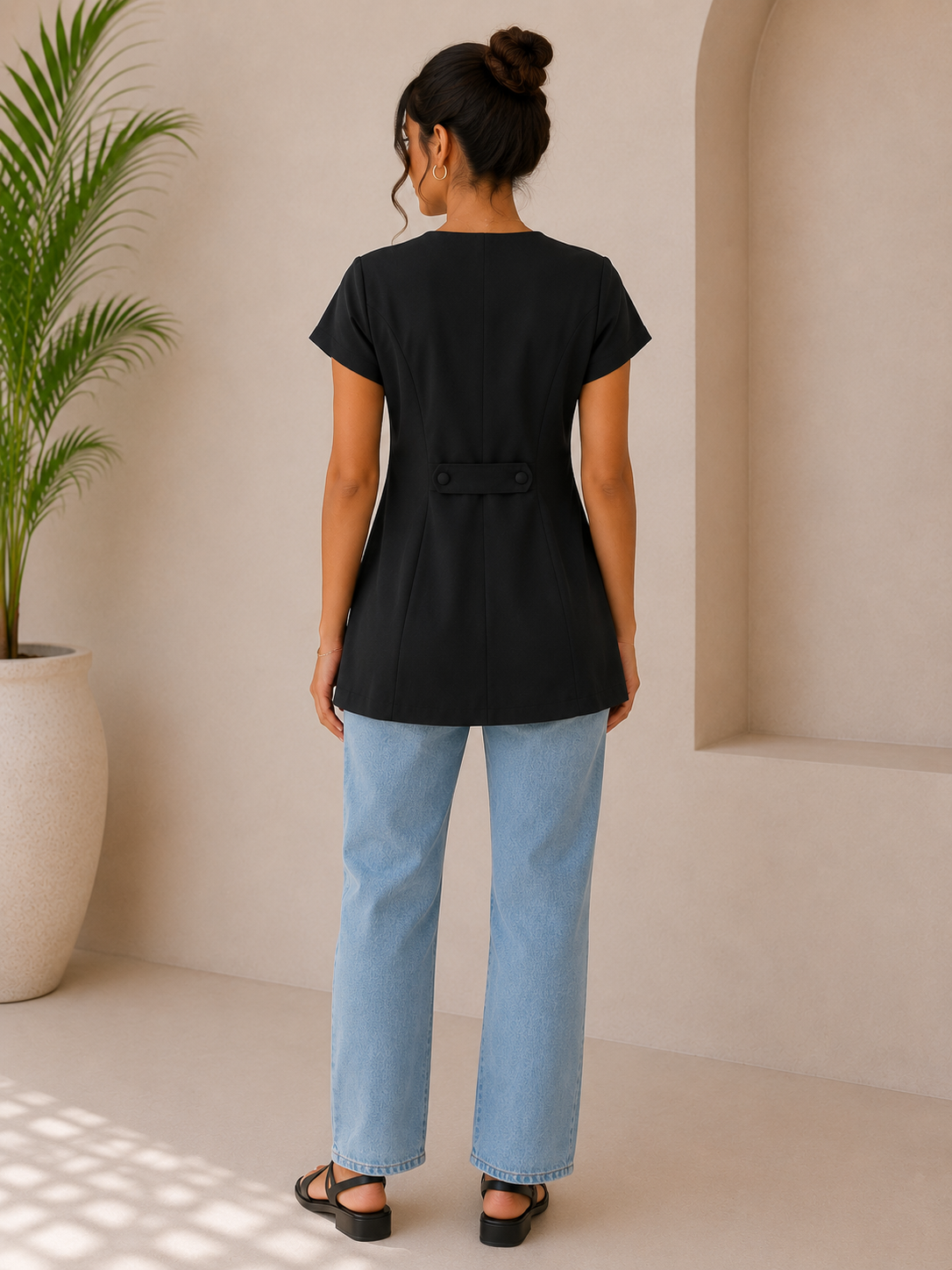 Women’s Short Sleeve Button Front Jacket