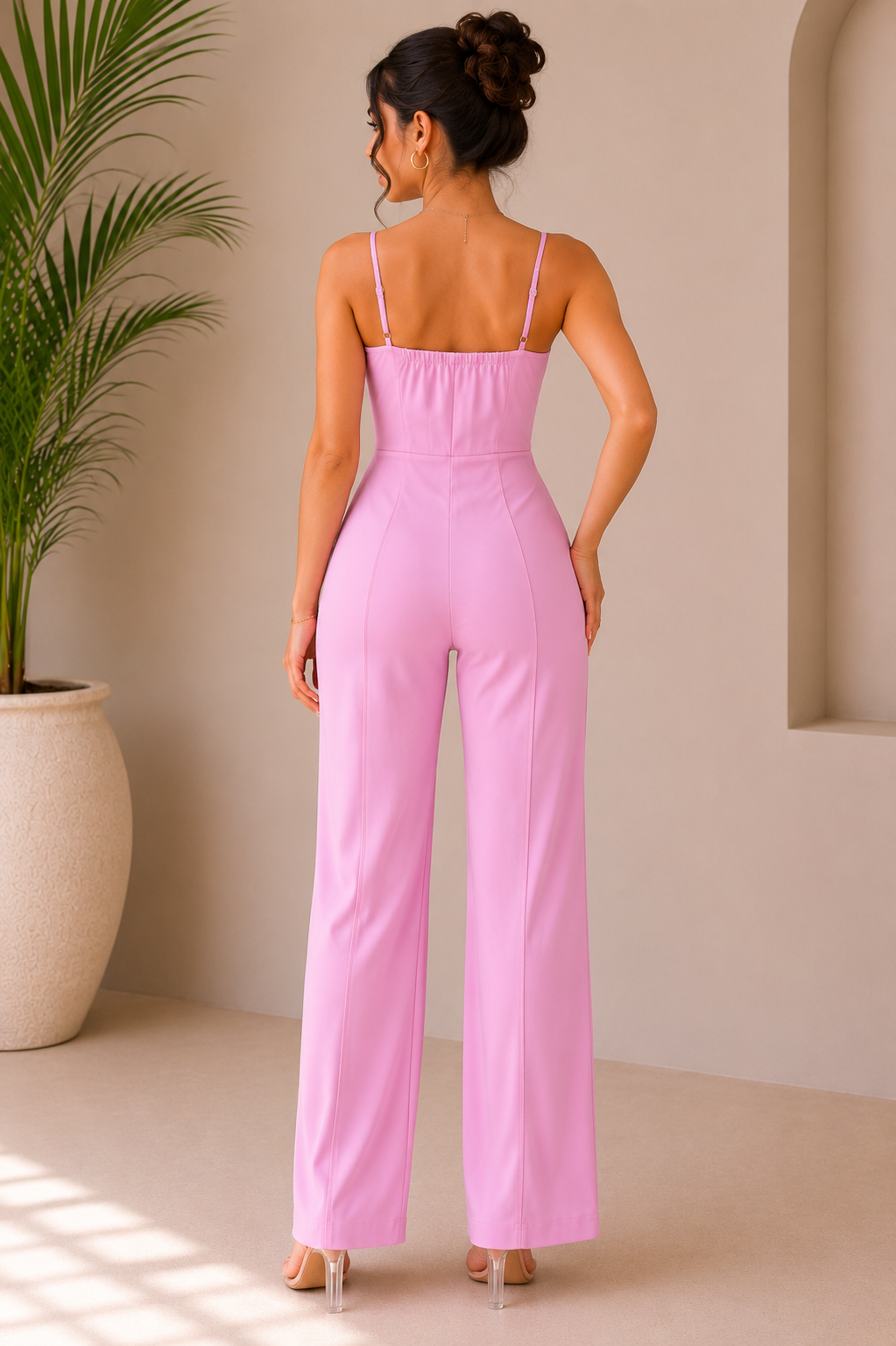 Pink Wide-Leg Jumpsuit