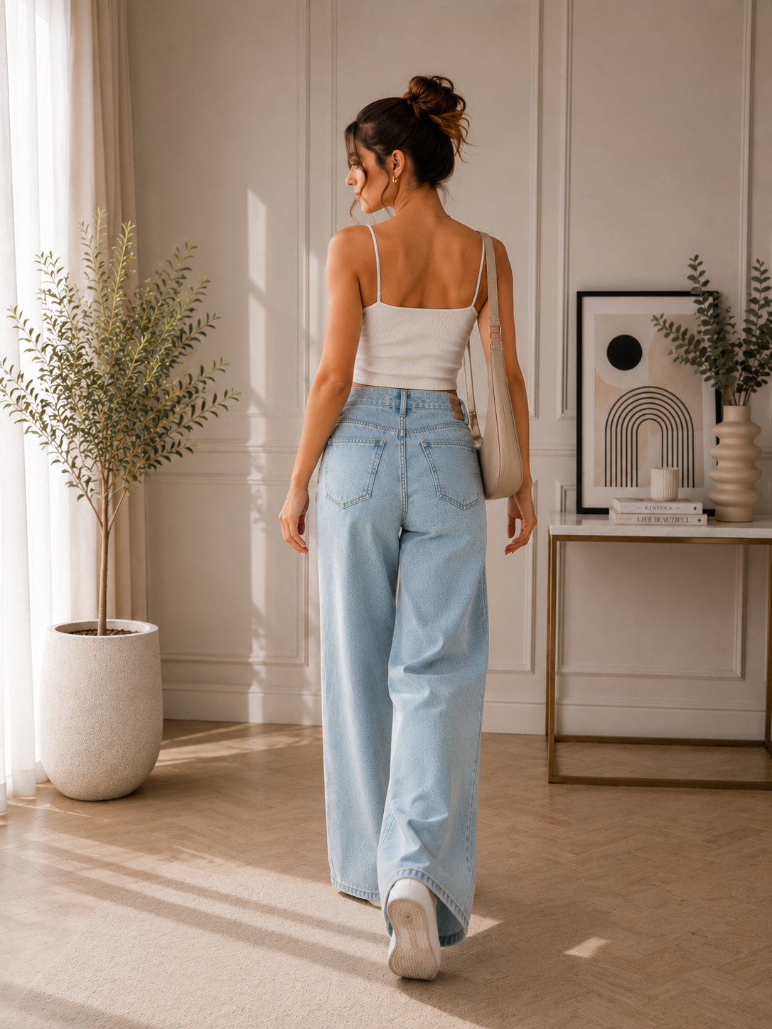 Women’s Light Blue Wide Leg Jeans