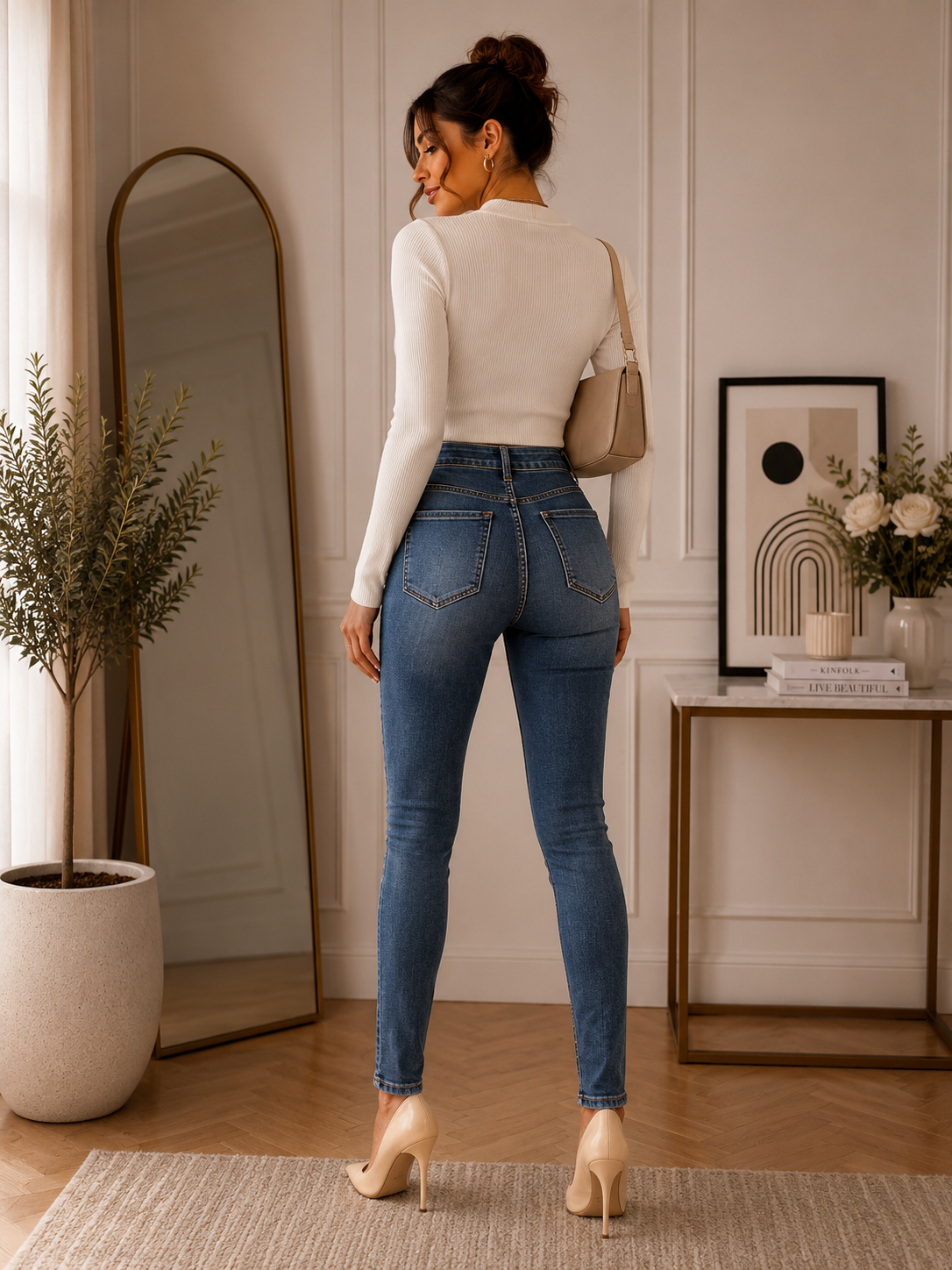 Women’s Dark Blue Skinny Fit Jeans