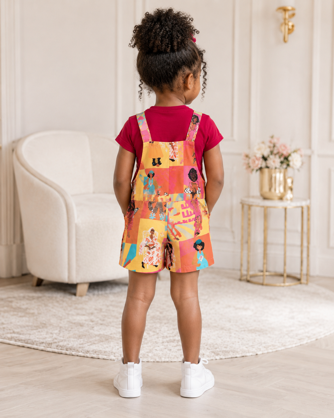 Girls Colorful Short Dungaree Set Age 3 | Basma Styles