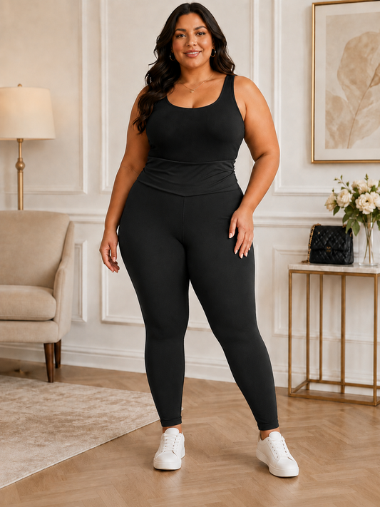 Black Plus Size Lycra Leggings for Women 3XL | Leggings Only