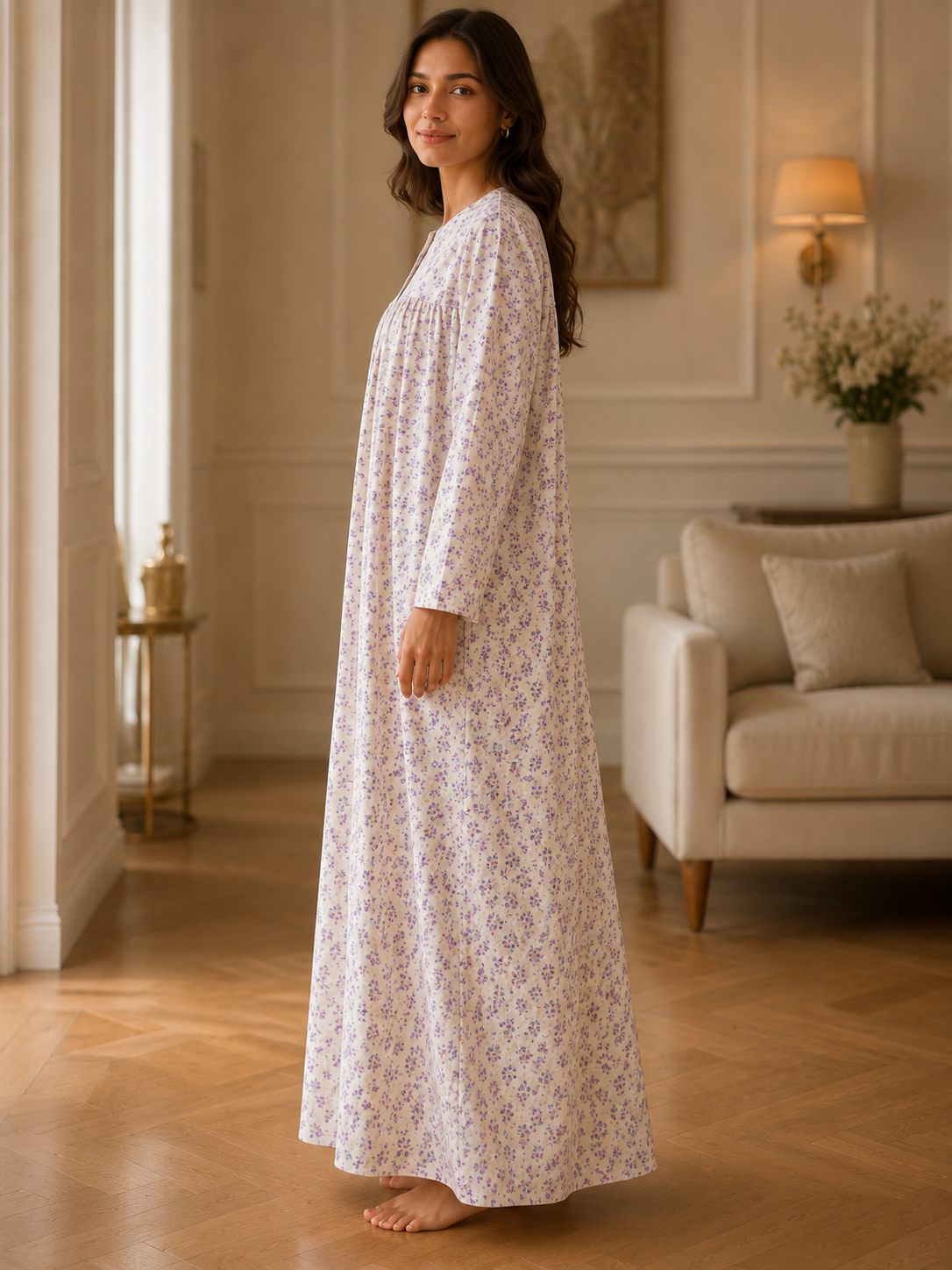 Cotton Floral Home Abaya for Women | Basma Styles