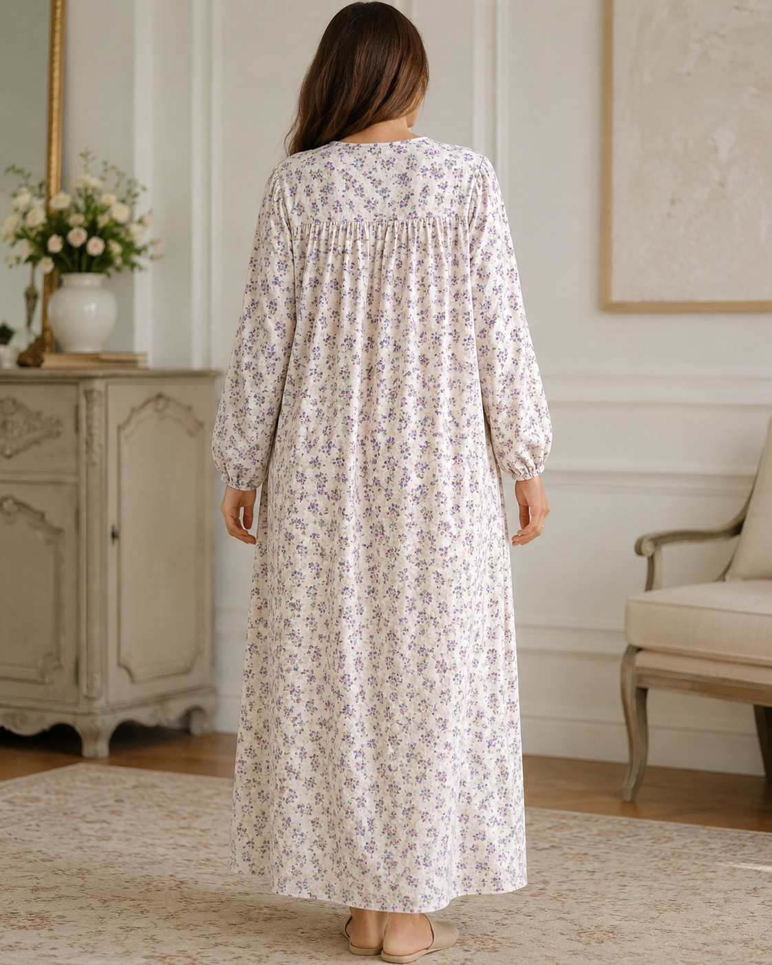 Cotton Floral Home Abaya for Women | Basma Styles