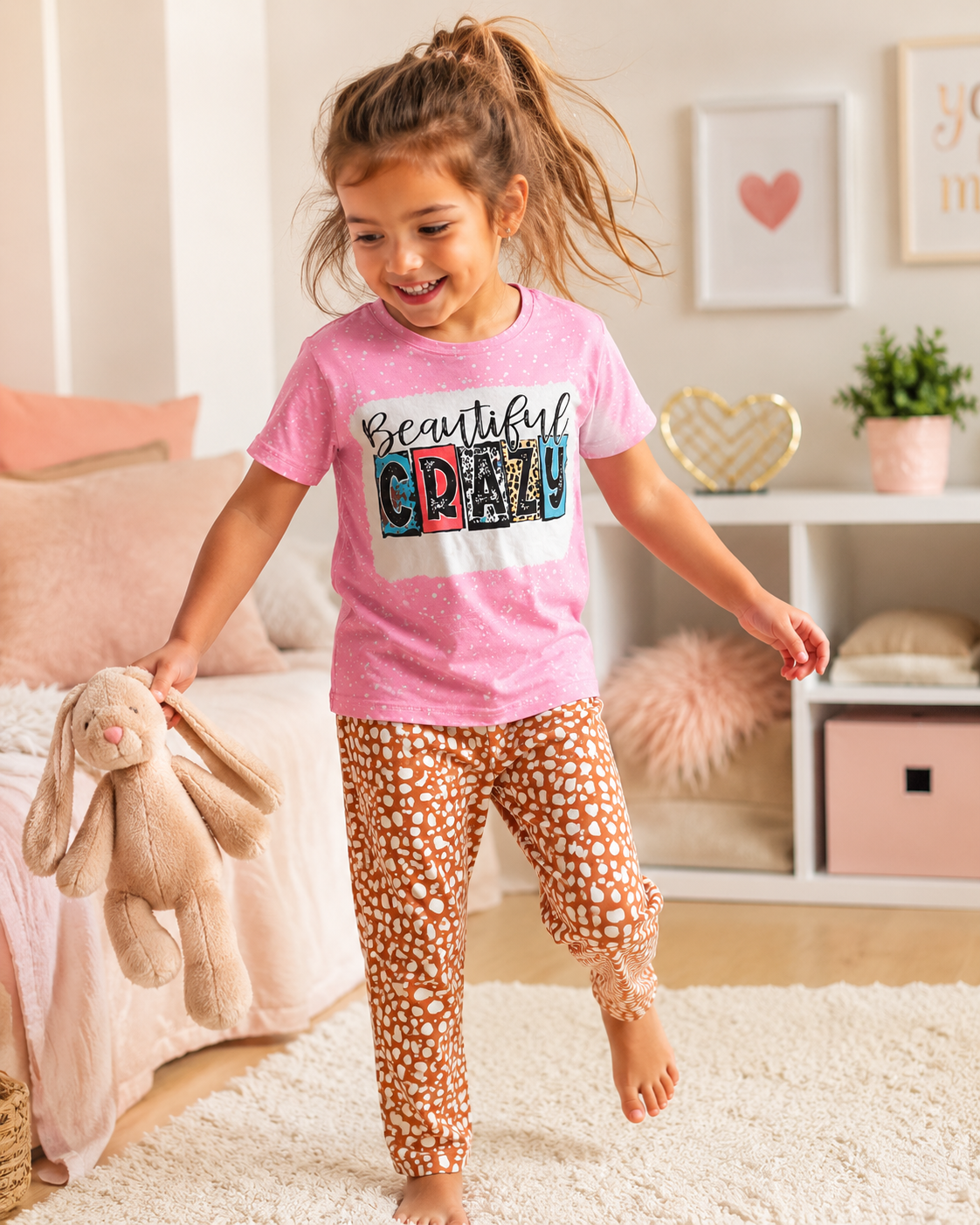 Girls Beautiful Crazy Pajama Set 5 Years