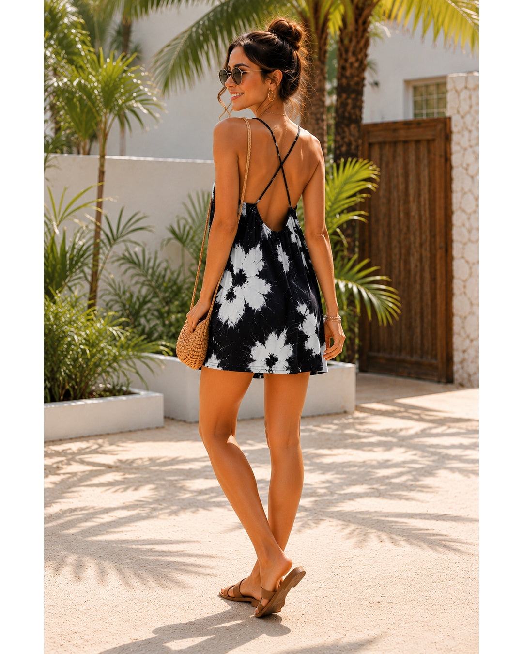 Women's Tie Dye Loose Slip Maxi Dress